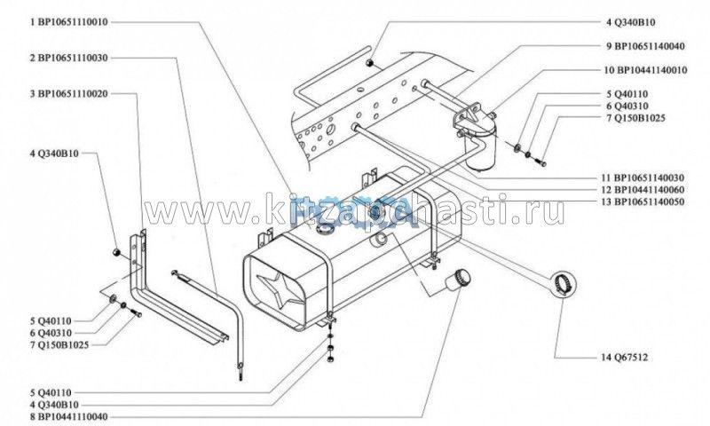 Хомут топливного бака BAW Fenix 1065 Евро 3 BP10651110030